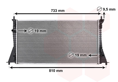 Radiateur moteur (Radiateur de refroidissement) VAN WEZEL 18012742