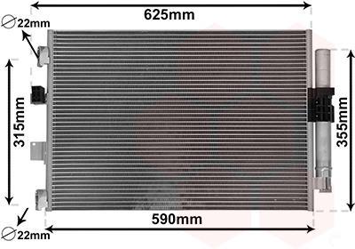 Condenseur, climatisation (Radiateur de climatisation) VAN WEZEL ref. 18015709