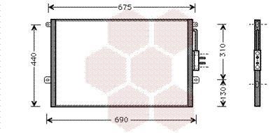 Condenseur, climatisation (Radiateur de climatisation) VAN WEZEL ref. 21005018
