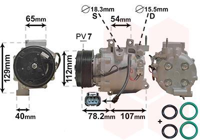 Compresseur, climatisation VAN WEZEL ref. 2500K311