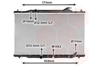 Radiateur moteur (Radiateur de refroidissement) VAN WEZEL 25012705