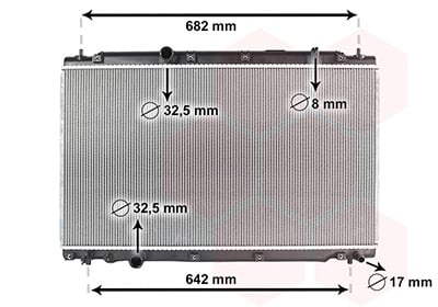 Radiateur moteur (Radiateur de refroidissement) VAN WEZEL 25012710