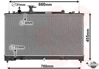 Radiador motor VAN WEZEL ref. 27002227