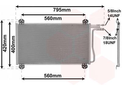 Condenseur, climatisation (Radiateur de climatisation) VAN WEZEL ref. 30005219