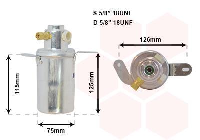 Filtre déshydrateur du circuit de climatisation VAN WEZEL 3000D267
