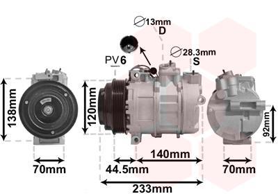 Compresseur, climatisation VAN WEZEL ref. 3000K277