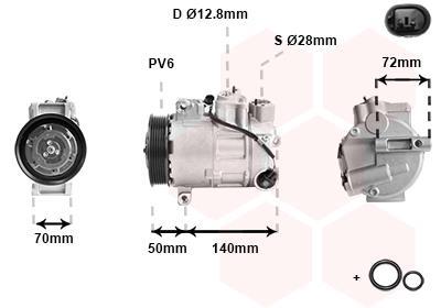 Compresor, aire acondicionado VAN WEZEL ref. 3001K714