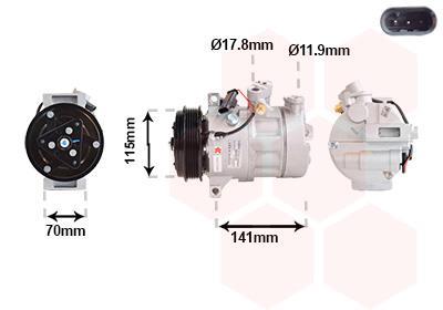 Compresseur, climatisation VAN WEZEL ref. 3001K719