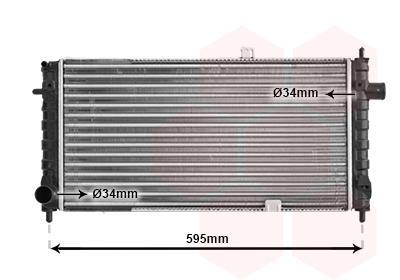 Radiateur moteur (Radiateur de refroidissement) VAN WEZEL ref. 37002054