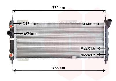 Radiateur moteur (Radiateur de refroidissement) VAN WEZEL ref. 37002200