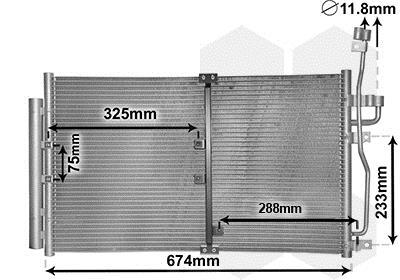 Condenseur, climatisation (Radiateur de climatisation) VAN WEZEL ref. 37005425