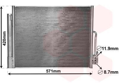Condenseur, climatisation (Radiateur de climatisation) VAN WEZEL ref. 37005560