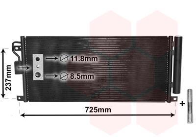 Condenseur, climatisation (Radiateur de climatisation) VAN WEZEL ref. 37005638