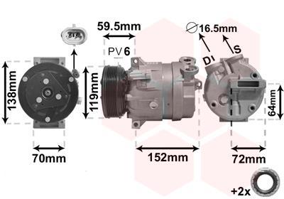 Compresor, aire acondicionado VAN WEZEL ref. 3700K279