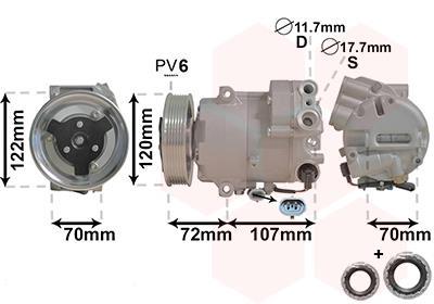 Compressor de climatização VAN WEZEL ref. 3700K595