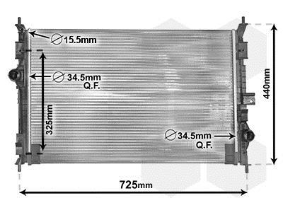 Radiateur moteur (Radiateur de refroidissement) VAN WEZEL ref. 40002386