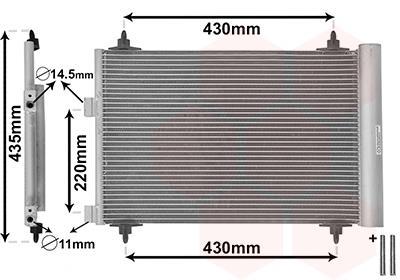Condenseur, climatisation (Radiateur de climatisation) VAN WEZEL ref. 40005209