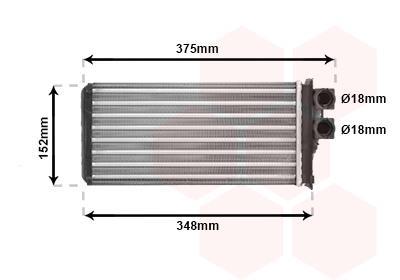 Radiador de aquecimento VAN WEZEL ref. 40006359