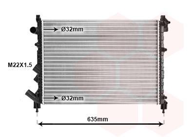 Radiateur moteur (Radiateur de refroidissement) VAN WEZEL ref. 43002164