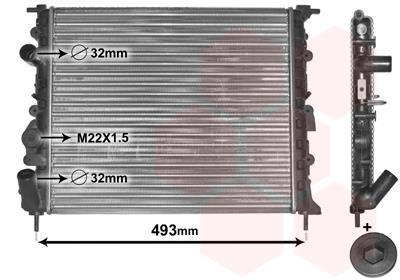 Radiateur moteur (Radiateur de refroidissement) VAN WEZEL ref. 43002197