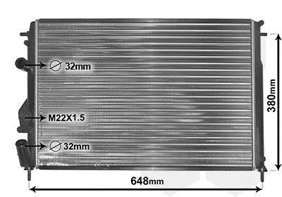 Radiateur moteur (Radiateur de refroidissement) VAN WEZEL ref. 43002241