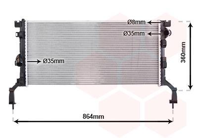 Radiateur moteur (Radiateur de refroidissement) VAN WEZEL ref. 43002415