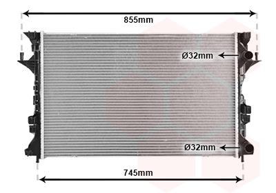 Radiateur moteur (Radiateur de refroidissement) VAN WEZEL ref. 43002438