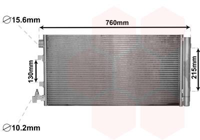 Condenseur, climatisation (Radiateur de climatisation) VAN WEZEL ref. 43005449