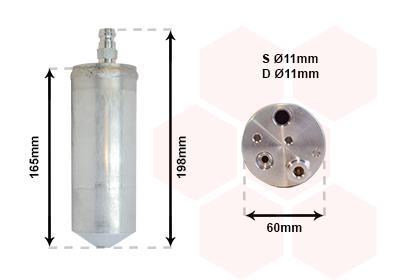Filtre déshydrateur du circuit de climatisation VAN WEZEL ref. 4300D364