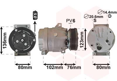 Compresseur, climatisation VAN WEZEL ref. 4300K069