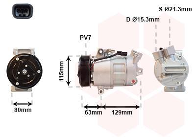 Compresseur, climatisation VAN WEZEL 4300K384