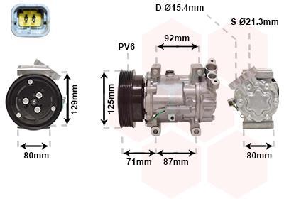 Compresseur, climatisation VAN WEZEL ref. 4300K401