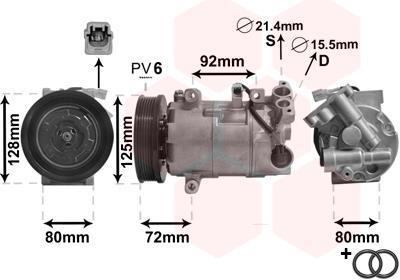 Compresseur, climatisation VAN WEZEL ref. 4300K489