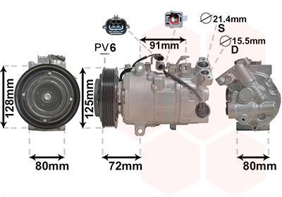 Compresseur, climatisation VAN WEZEL 4300K628