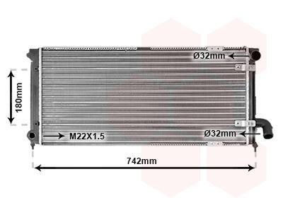 Radiateur moteur (Radiateur de refroidissement) VAN WEZEL ref. 49002028