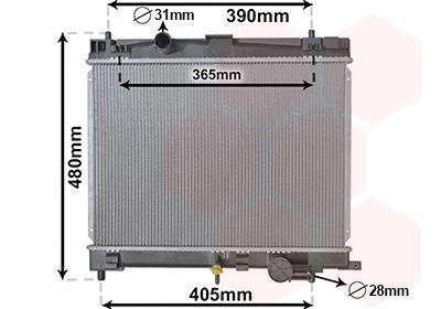 Radiateur moteur (Radiateur de refroidissement) VAN WEZEL 53002716