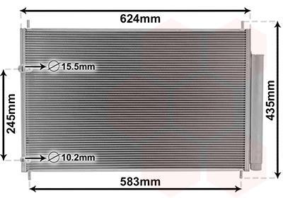Condenseur, climatisation (Radiateur de climatisation) VAN WEZEL ref. 53005405