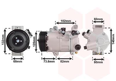 Compresor, aire acondicionado VAN WEZEL ref. 5300K610