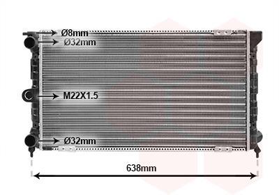 Radiateur moteur (Radiateur de refroidissement) VAN WEZEL ref. 58002018
