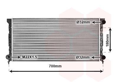 Radiateur moteur (Radiateur de refroidissement) VAN WEZEL ref. 58002072