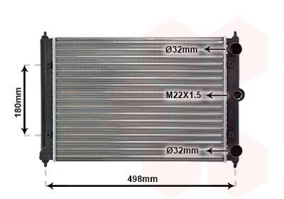 Radiateur moteur (Radiateur de refroidissement) VAN WEZEL ref. 58002092