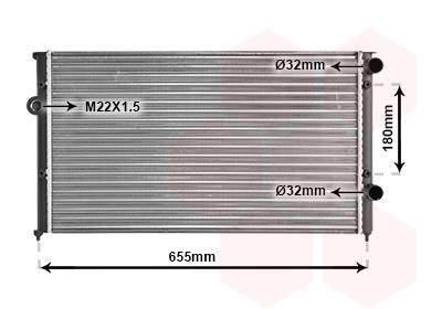 Radiateur moteur (Radiateur de refroidissement) VAN WEZEL ref. 58002102