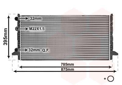 Radiateur moteur (Radiateur de refroidissement) VAN WEZEL ref. 58002121