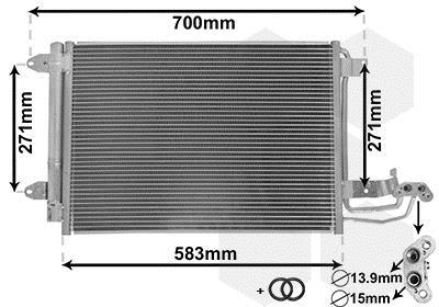 Condensador, aire acondicionado VAN WEZEL ref. 58005209