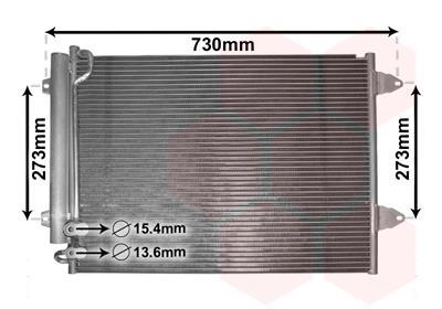 Condenseur, climatisation (Radiateur de climatisation) VAN WEZEL ref. 58005225