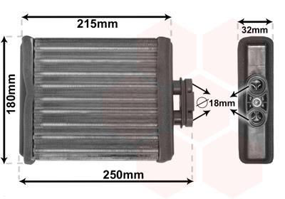 Radiateur de chauffage VAN WEZEL ref. 58006196
