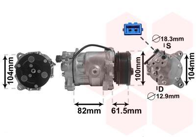 Compresor, aire acondicionado VAN WEZEL ref. 5800K167