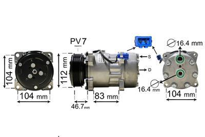 Compresseur, climatisation VAN WEZEL ref. 5800K288