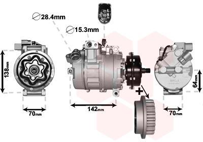 Compresseur, climatisation VAN WEZEL 5800K987