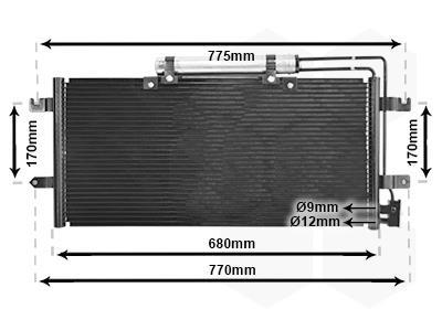 Condenseur, climatisation (Radiateur de climatisation) VAN WEZEL ref. 58015195